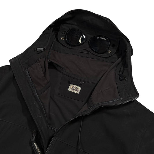 CP Company black soft shell goggle jacket (M)