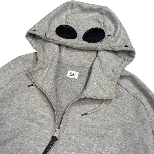 CP Company grey zip up goggle hoodie (XL)