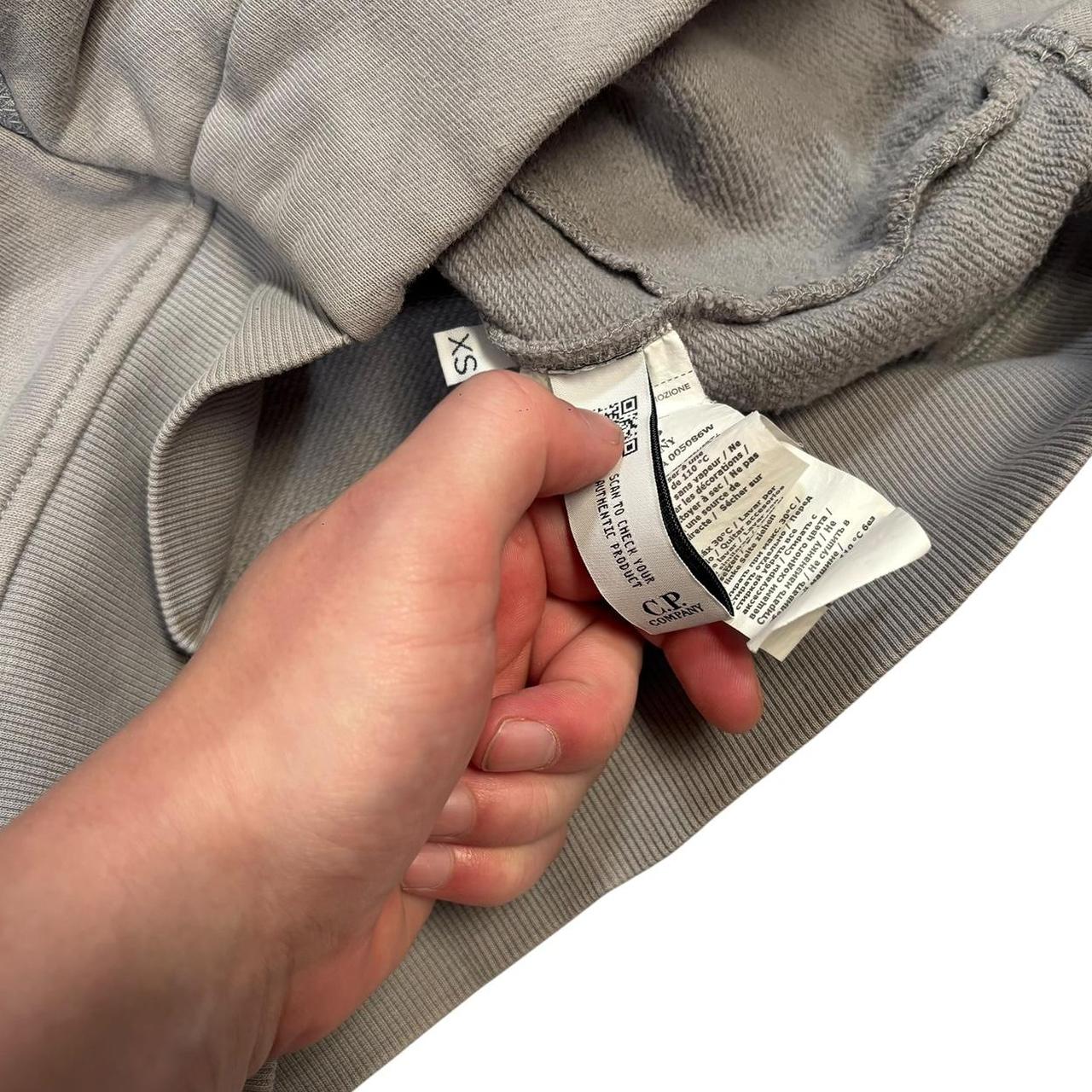 CP Company grey zip up goggle hoodie (XS)