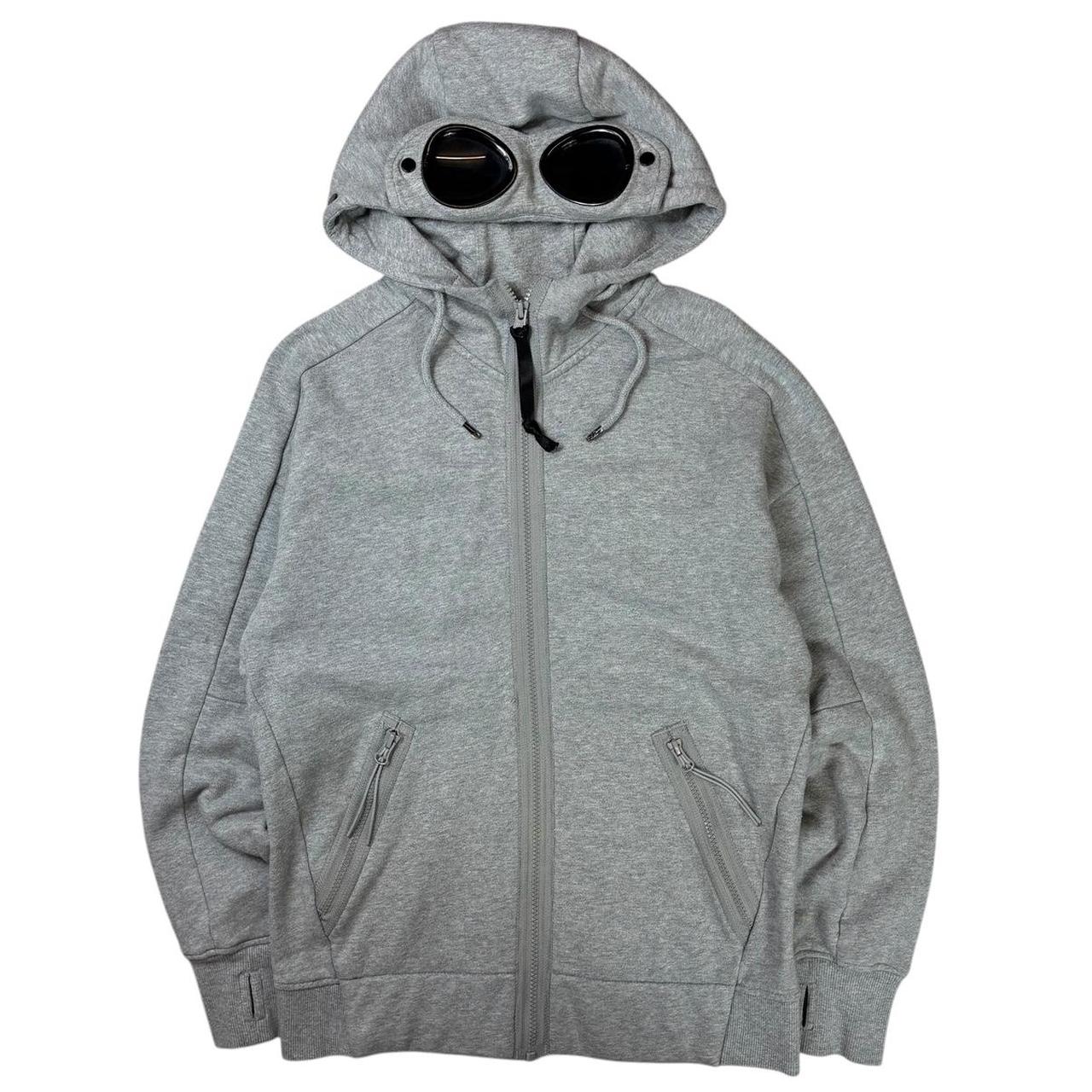 CP company grey zip up goggle hoodie (XS)