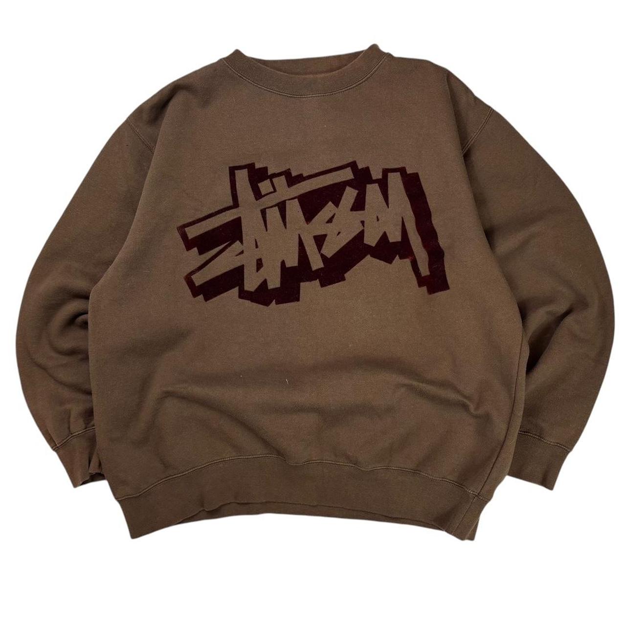 Vintage Stussy spellout pullover sweatshirt (M)