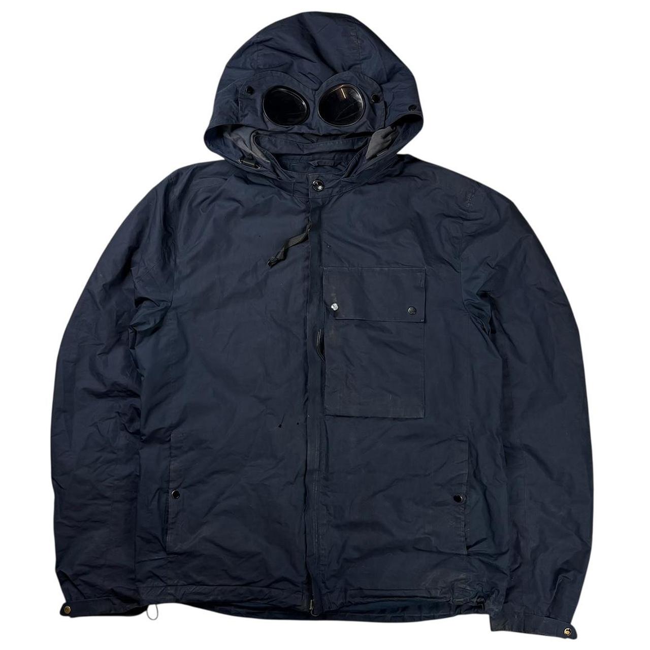 CP company navy Micro M nylon goggle jacket (L)