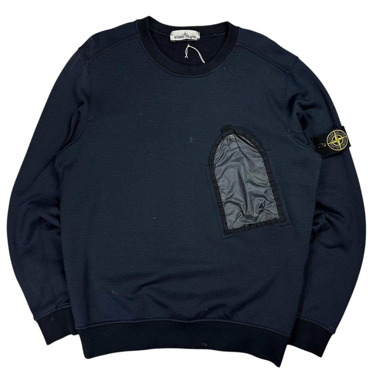 Stone island navy pullout sweatshirt (M)
