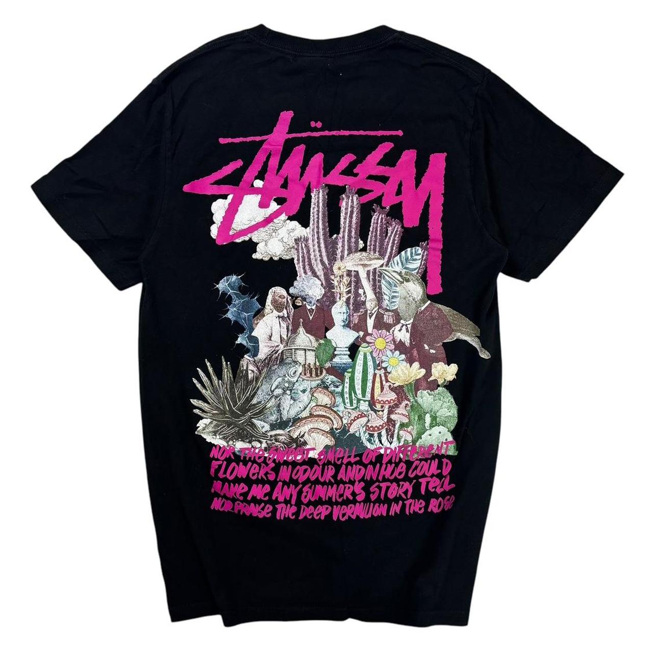 Stussy black graphic T shirt (S)