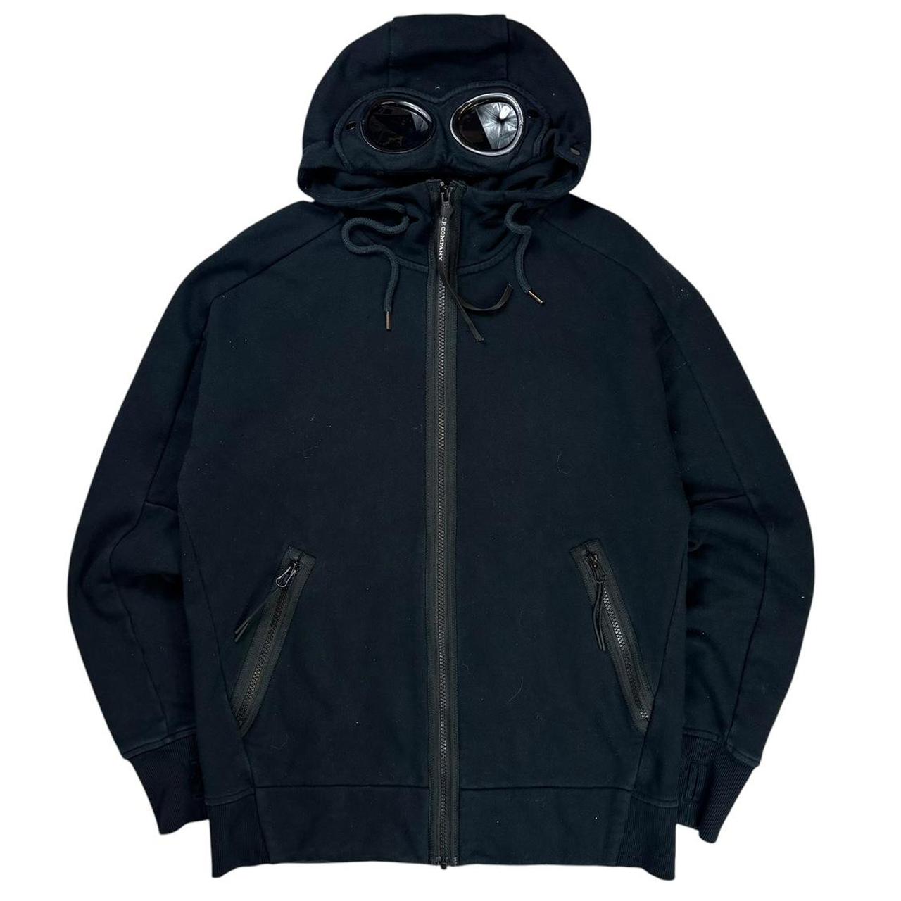 CP company navy zip up goggle hoodie (S)