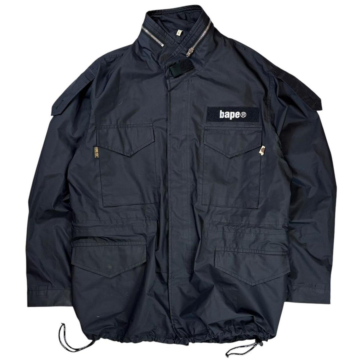 Bape Gore-Tex black utility multi pocket jacket (L)