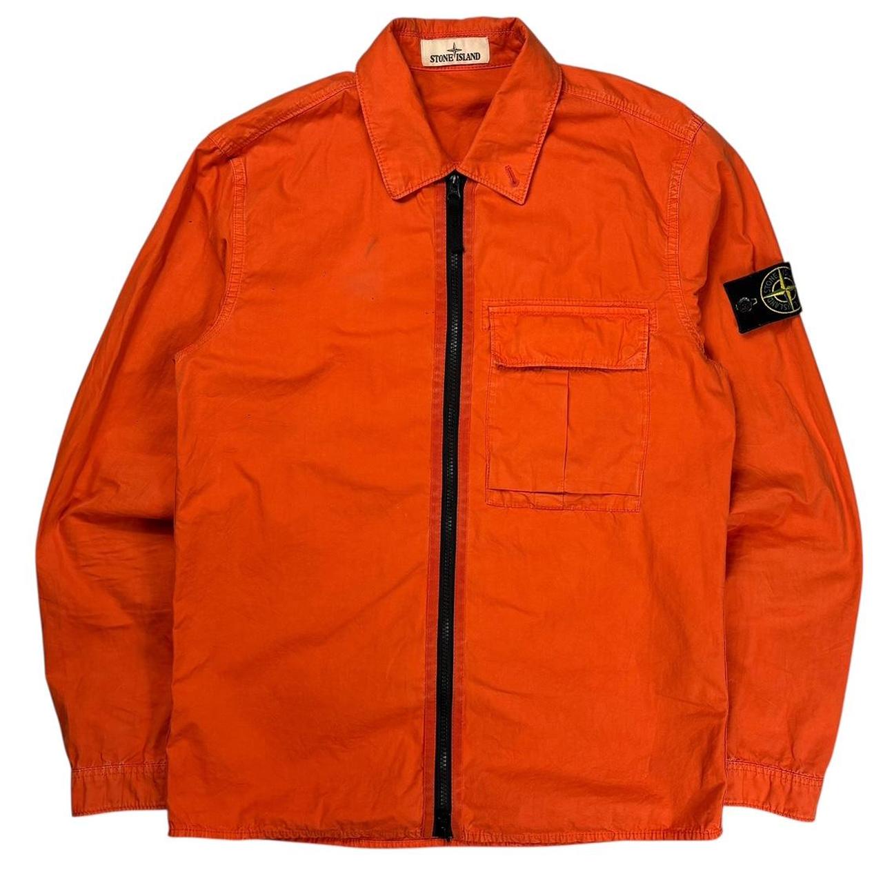 Stone island single pocket canvas overshirt (S)