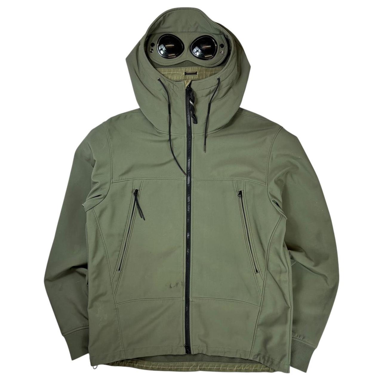 CP company khaki soft shell goggle jacket (XL)