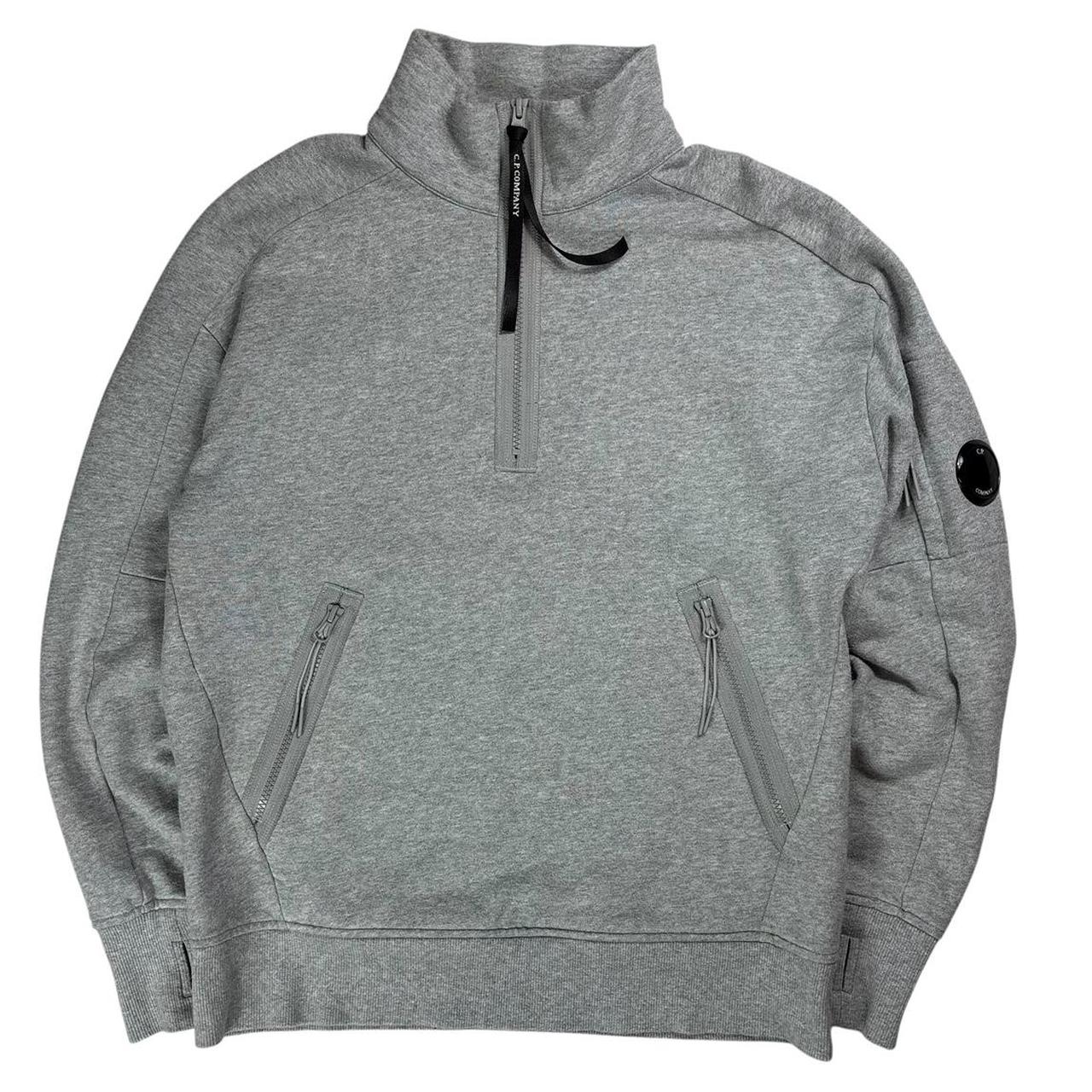 CP company grey quarter zip sweatshirt (S)