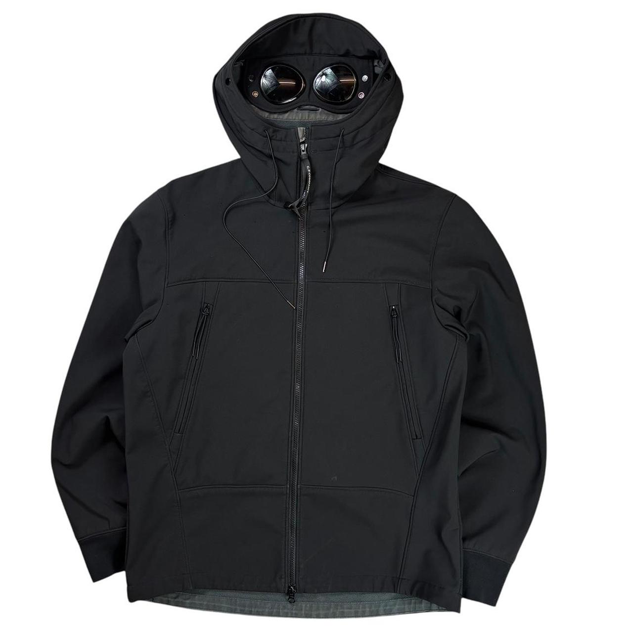 CP company black soft shell goggle jacket (XL)