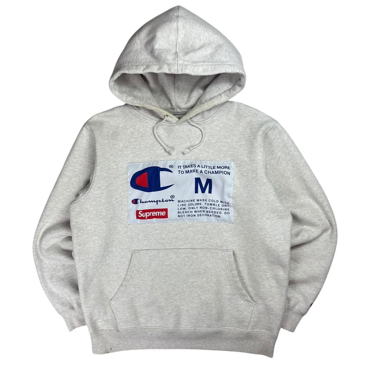 Supreme x Champion thick pullover hoodie (M)