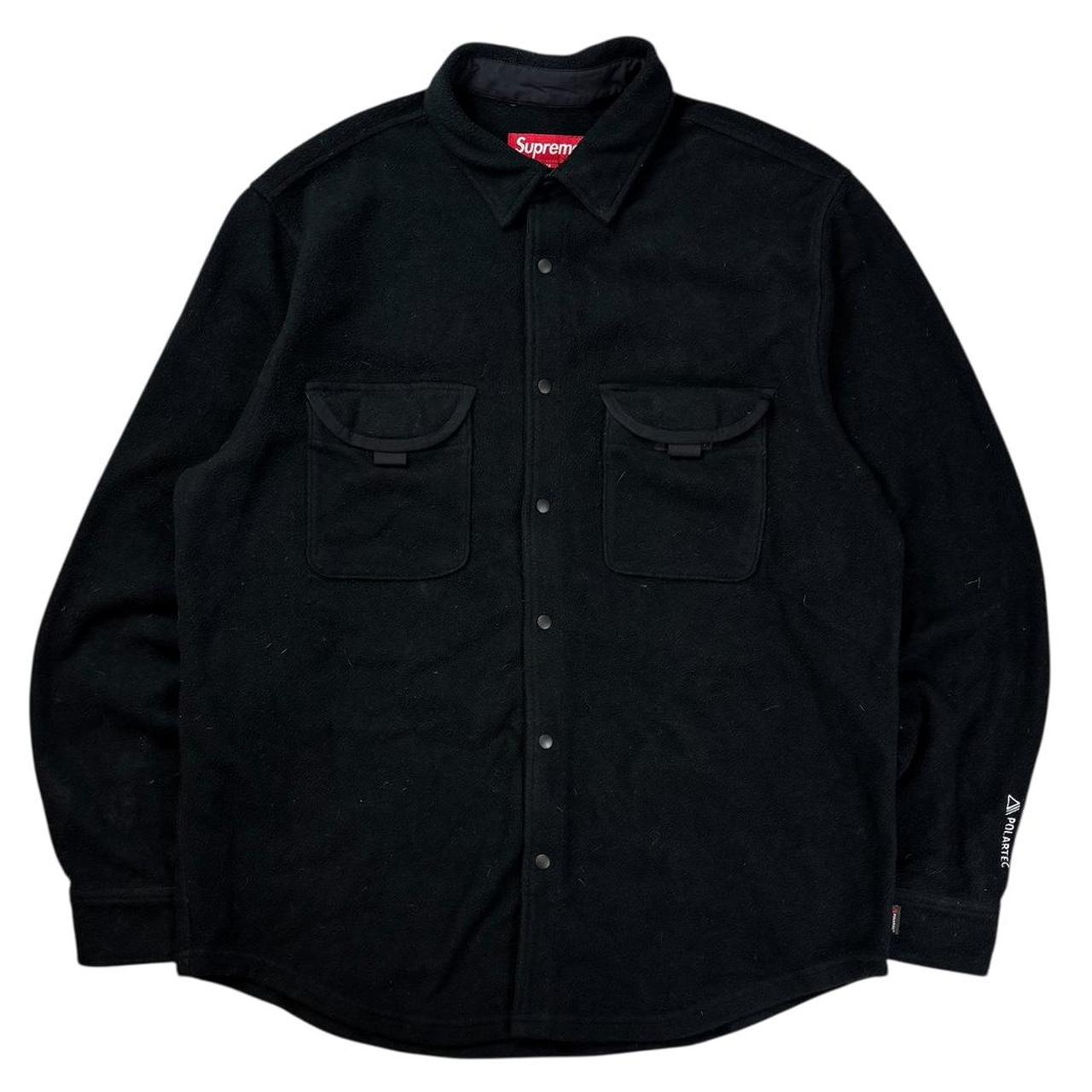 Supreme polartec spellout overshirt jacket (M)