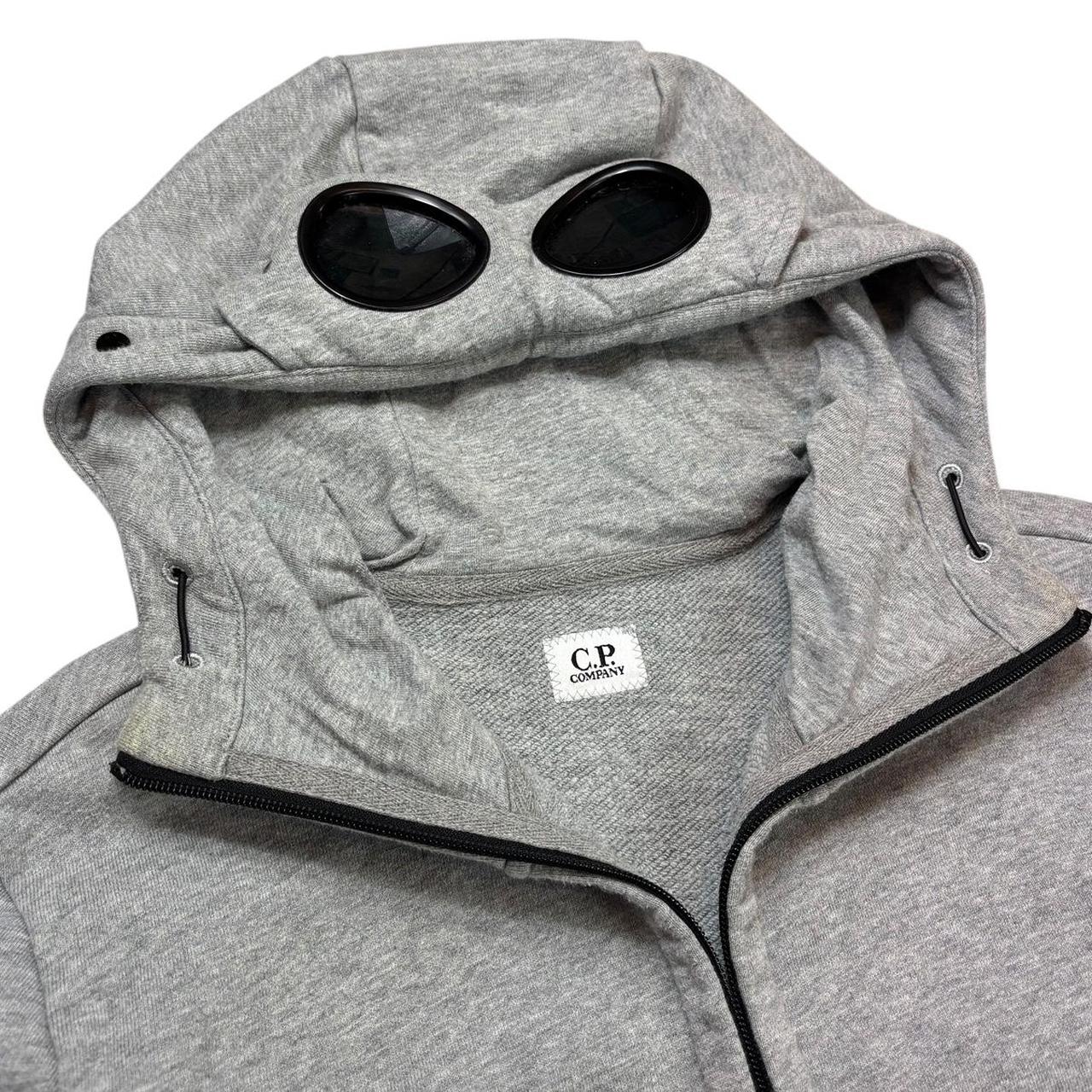 CP company grey zip up goggle hoodie (M)