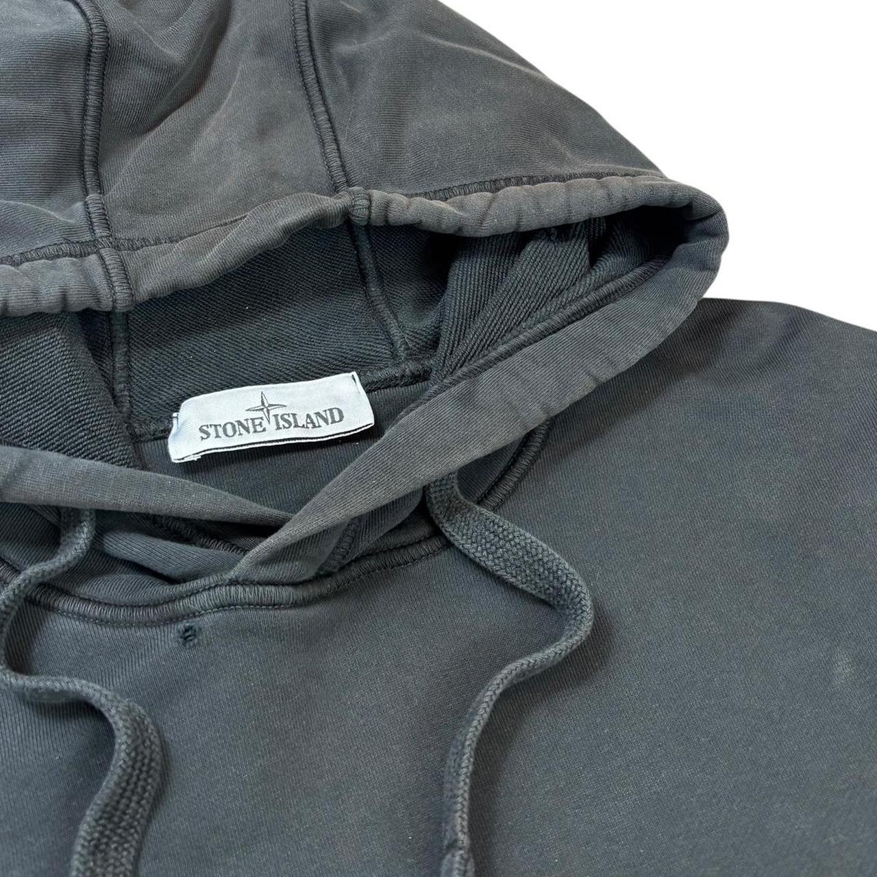 Stone island black pullover hoodie (M)