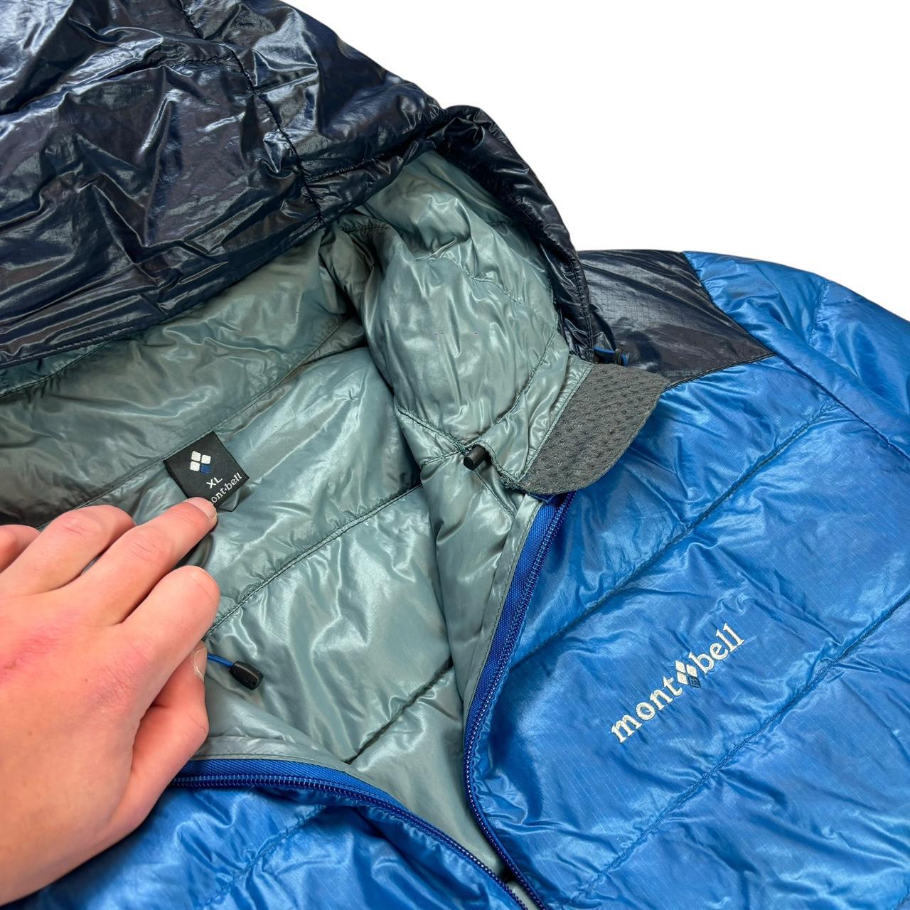 Montbell two tone blue down puffer jacket (XL)