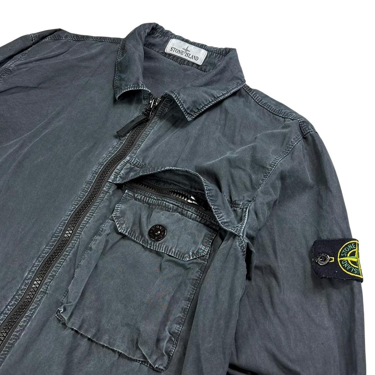 Stone island navy canvas overshirt jacket (M)