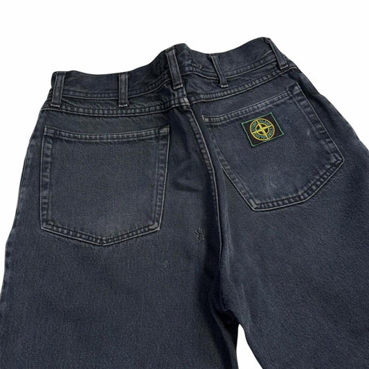 Stone island AW 1994 Green edge patch denim jeans (S)
