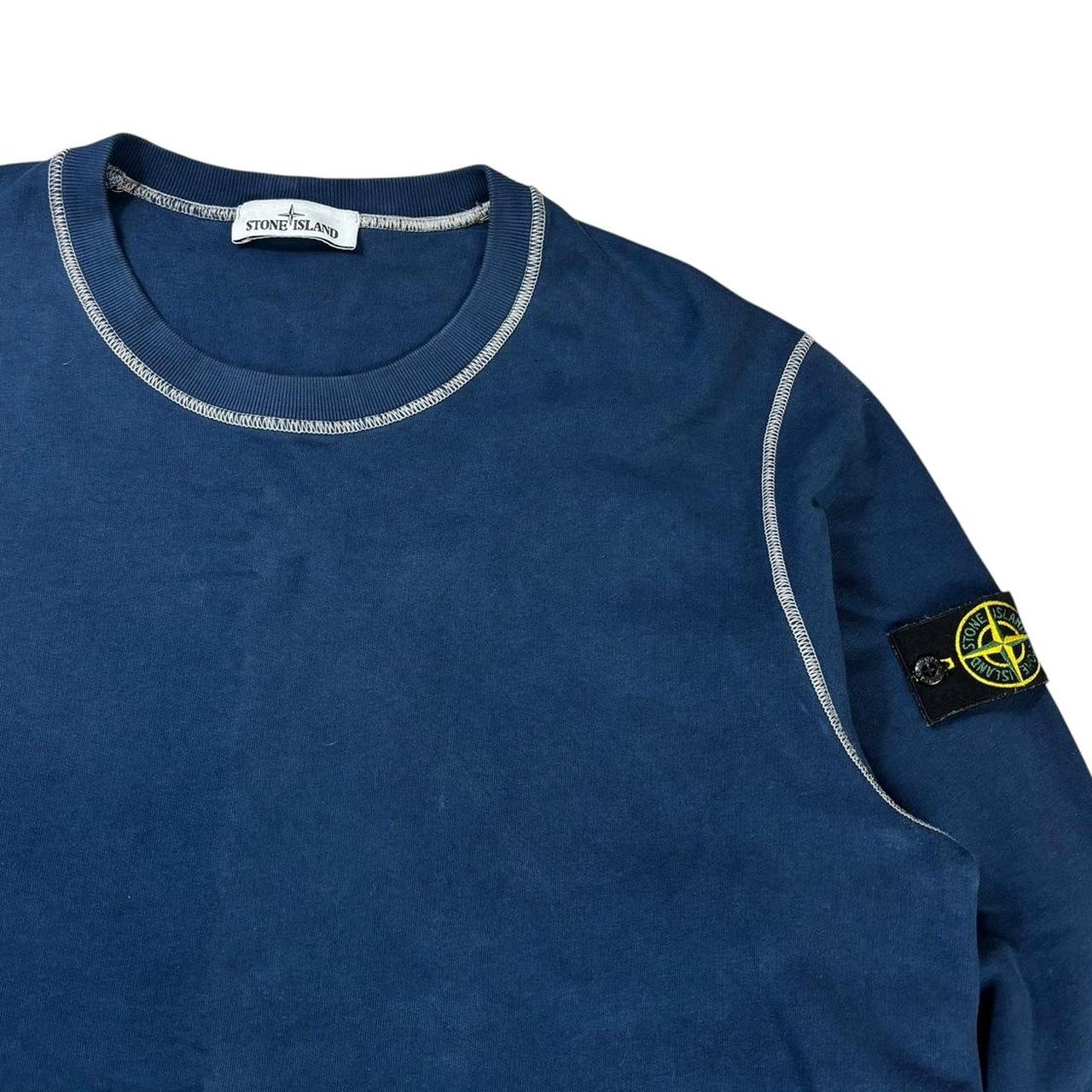 Stone island navy pullover sweatshirt (XXL)