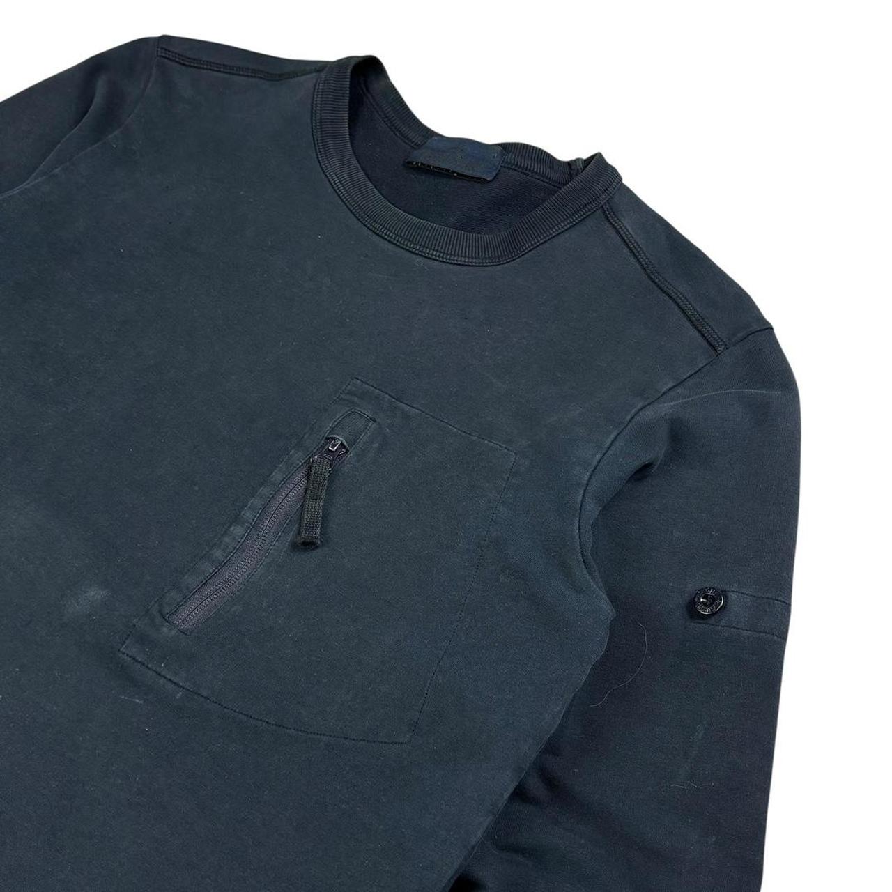 Stone island navy ghost piece pullover sweatshirt (S)