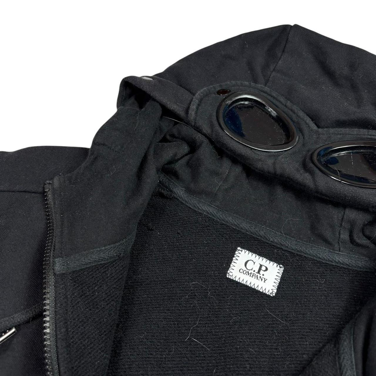 CP company black zip up goggle hoodie (M)