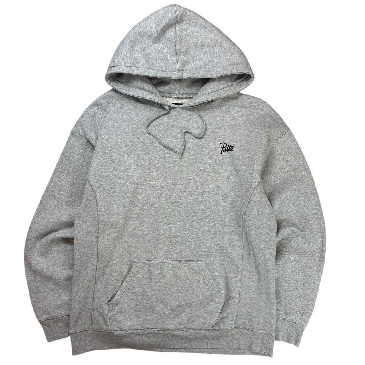 Patta grey embroidered graphic pullover hoodie (M)