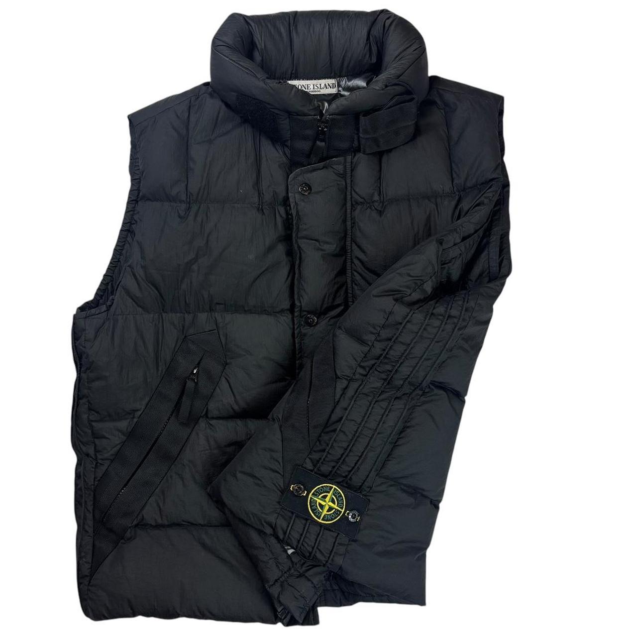 Stone island opaque nylon tela black down gilet (XXL)