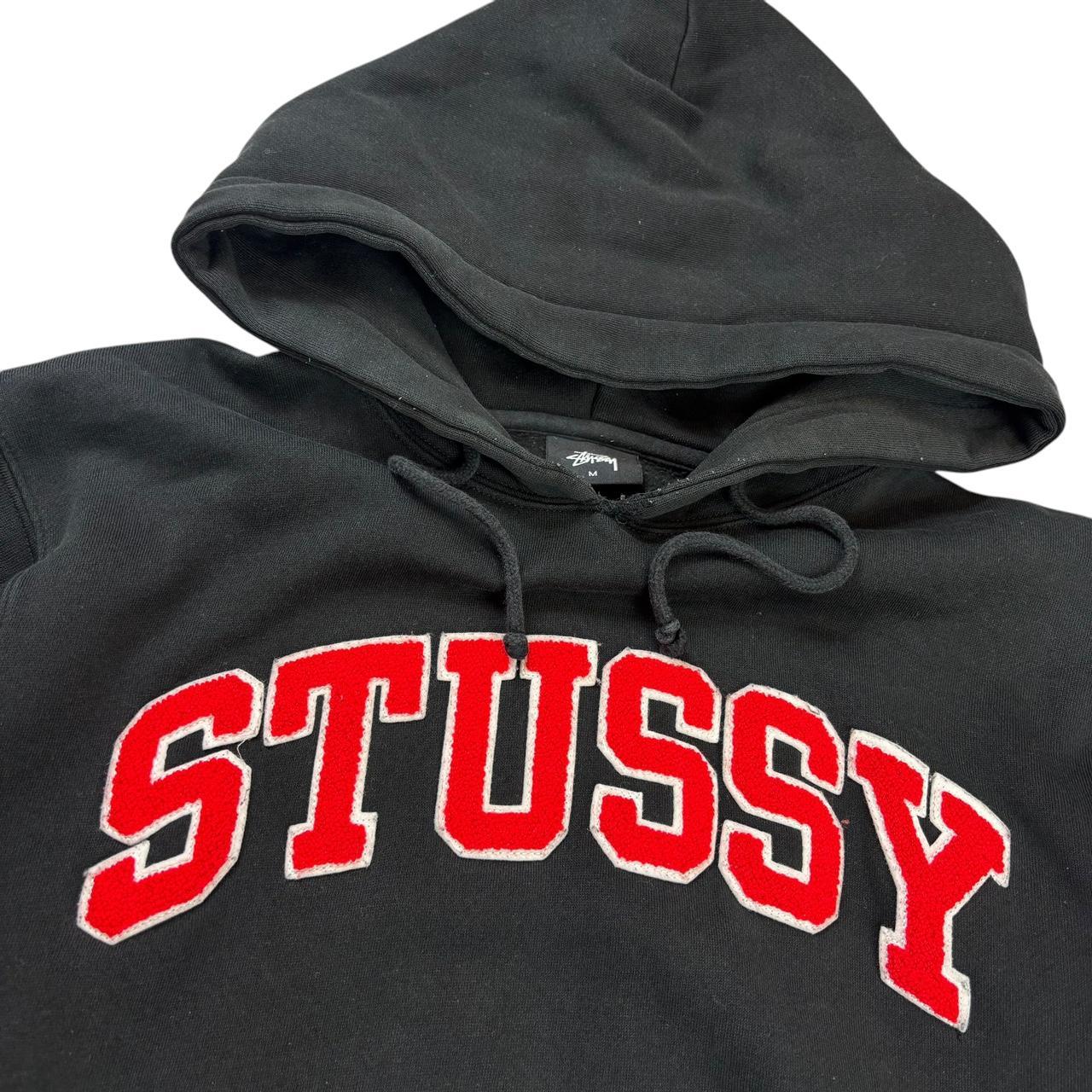 Stussy arc logo spellout pullover hoodie (M)