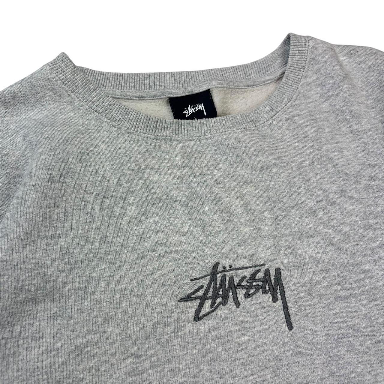 Stussy embroidered spellout pullover sweatshirt (L)