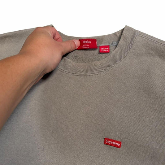 Supreme small box logo thick pullover sweatshirt (M)
