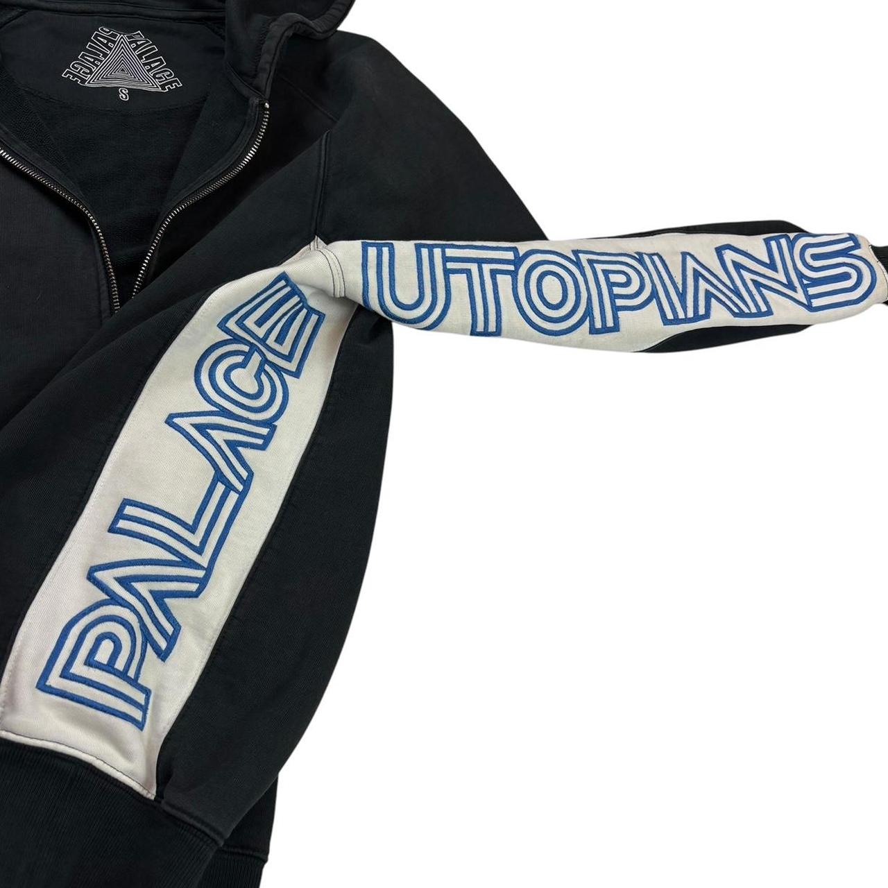 Palace utopians black zip up hoodie (S)