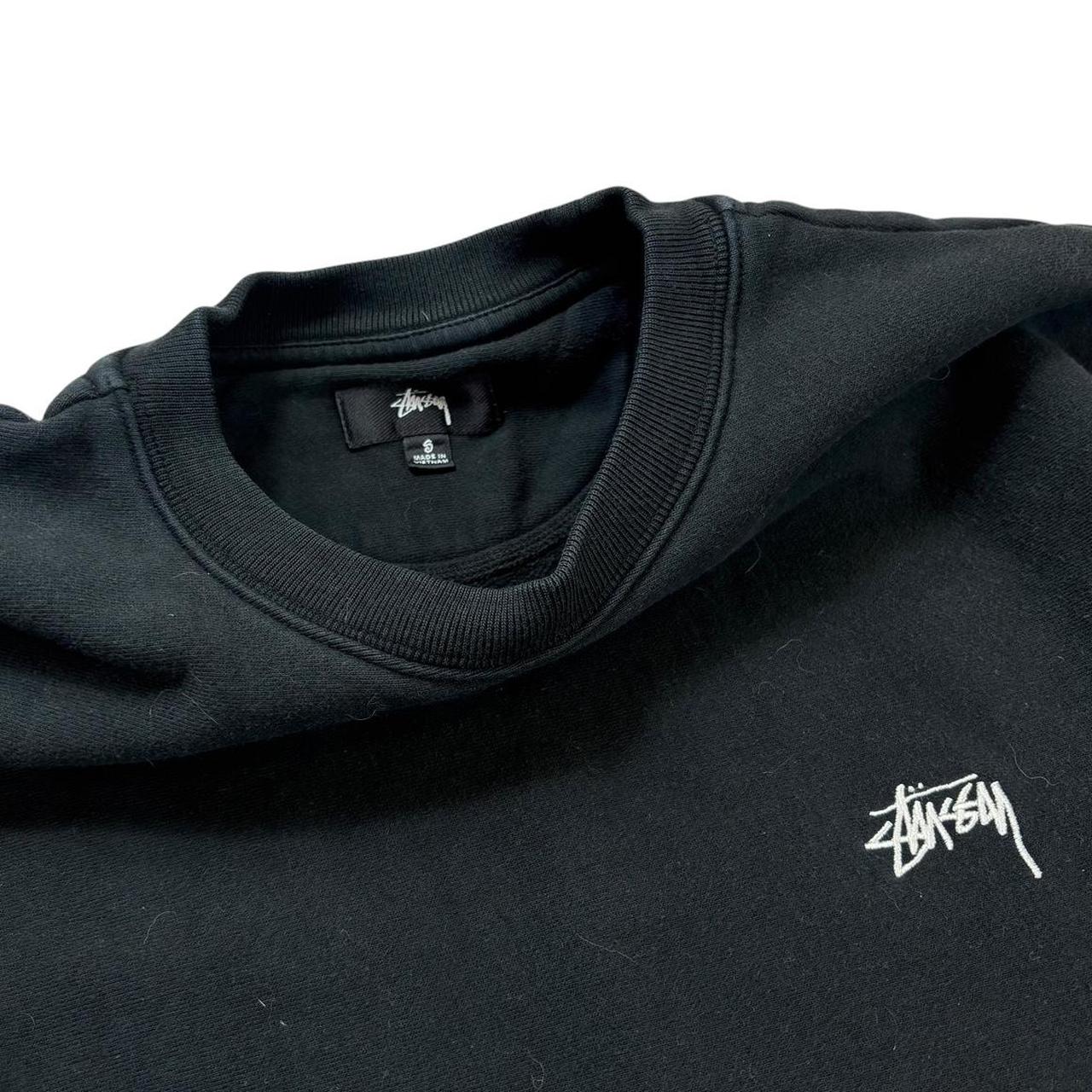 Stussy embroidered logo thick pullover sweatshirt (S)