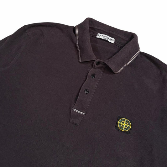 Stone island AW 2009 compass logo long sleeve polo shirt (XXXL)