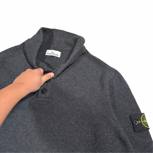 Stone island quarter button up pullover knit sweatshirt (XXXL)