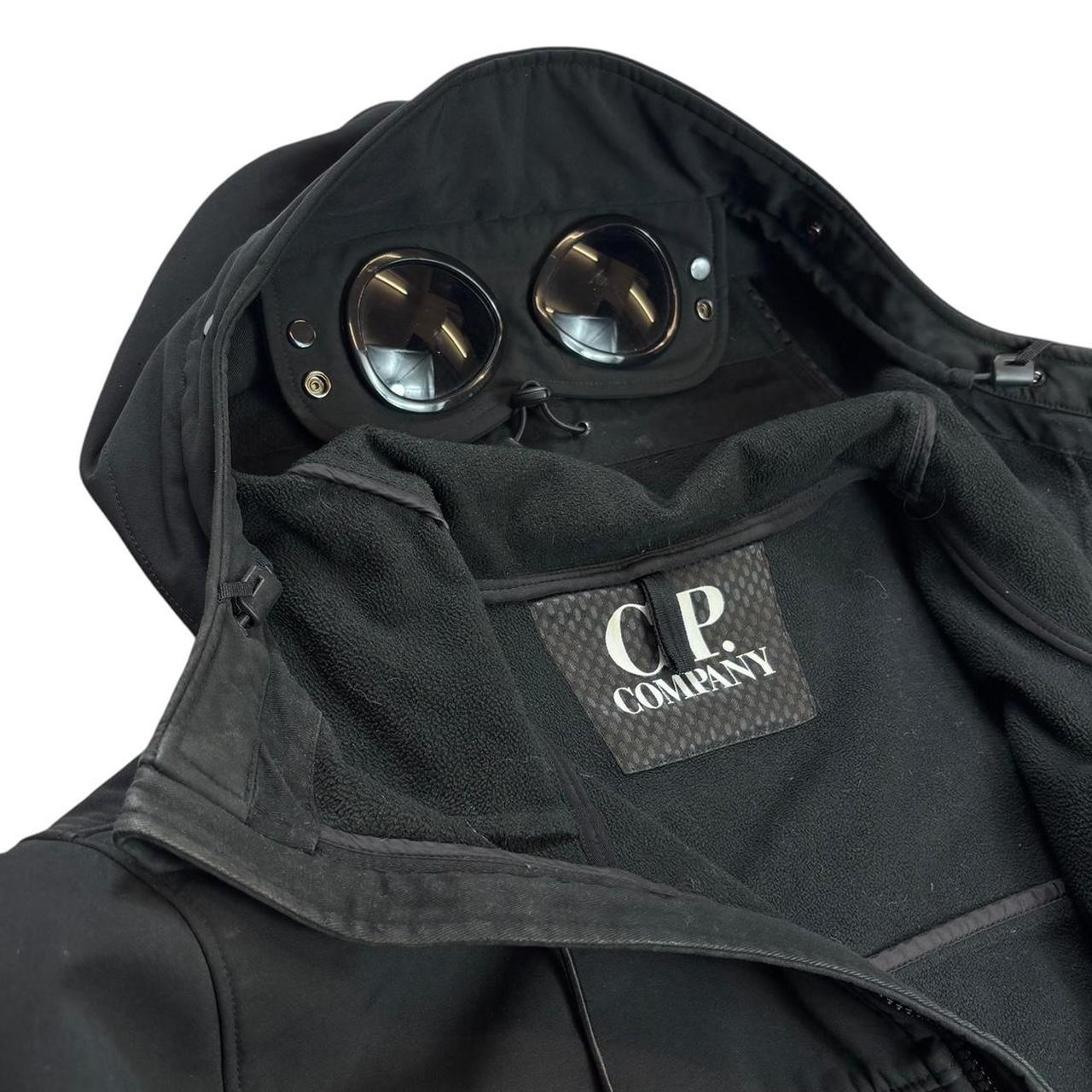 CP company black soft shell goggle jacket (XL)