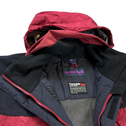 Montbell red windbreaker jacket (S)