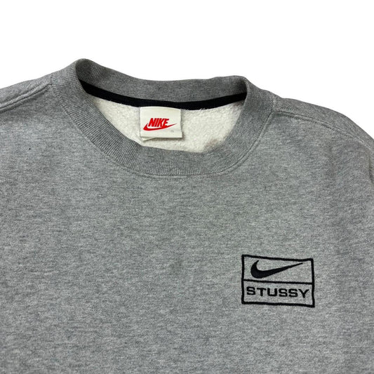 Nike x stussy grey pullover sweatshirt (S)