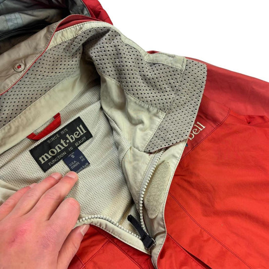 Montbell two tone red Gore-Tex windbreaker jacket (S)