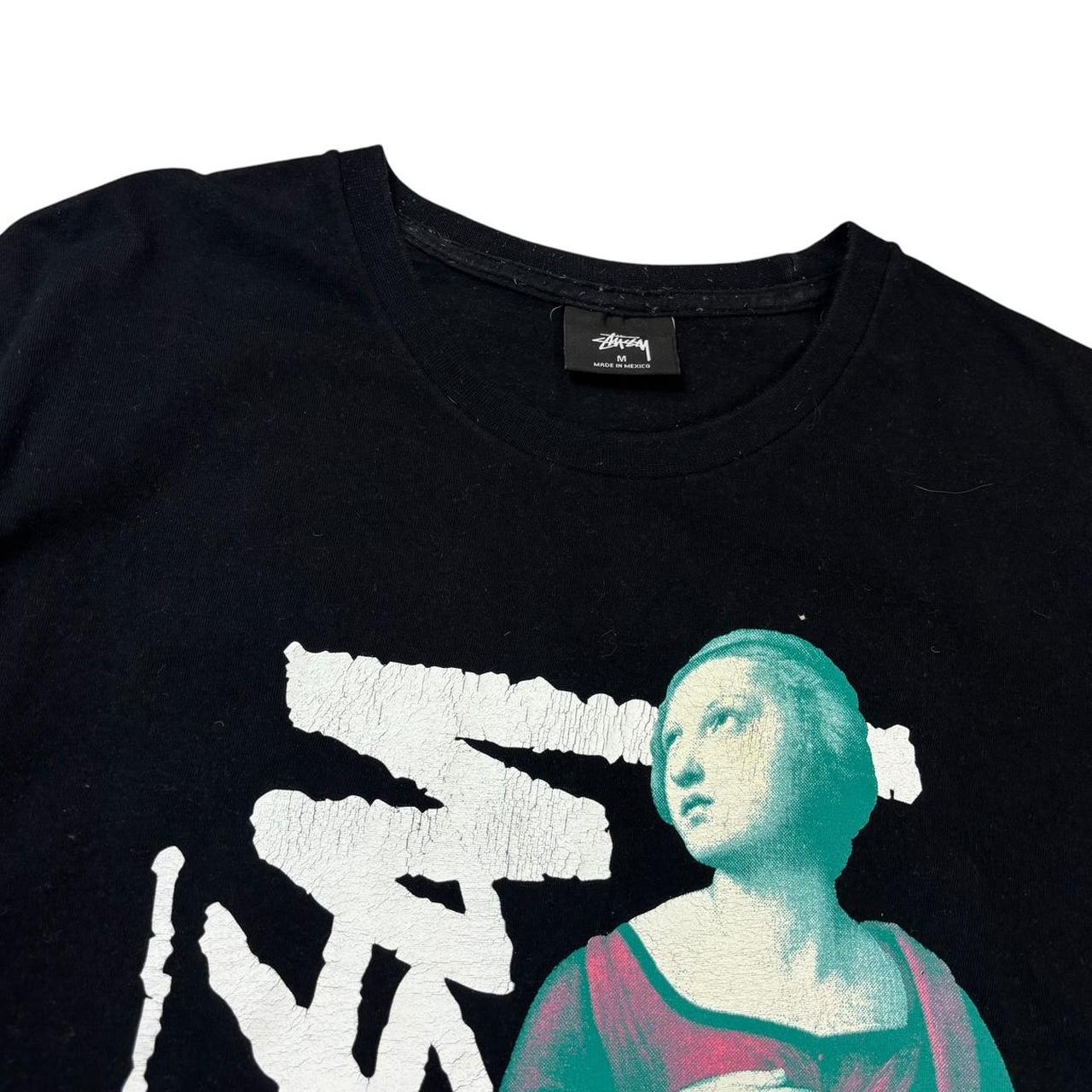 Stussy black graphic T shirt (M)