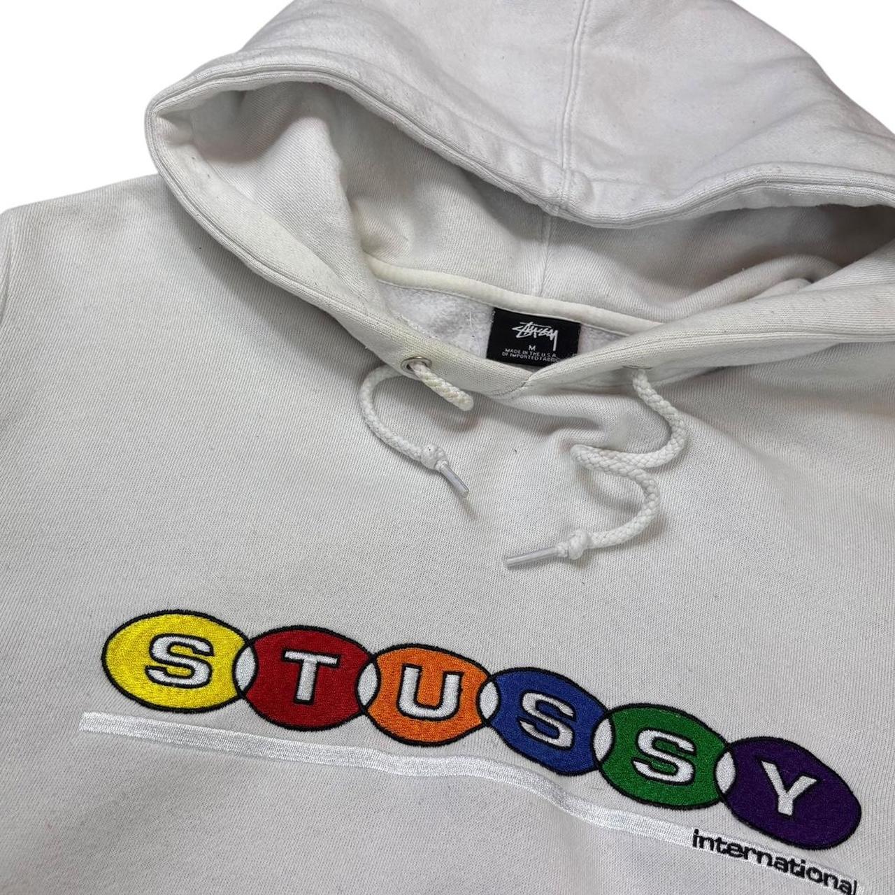 Stussy embroidered 8 ball spellout pullover hoodie (M)