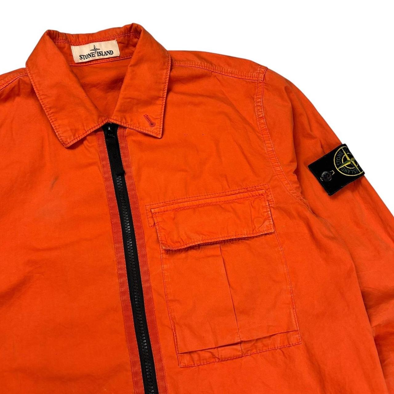 Stone island single pocket canvas overshirt (S)