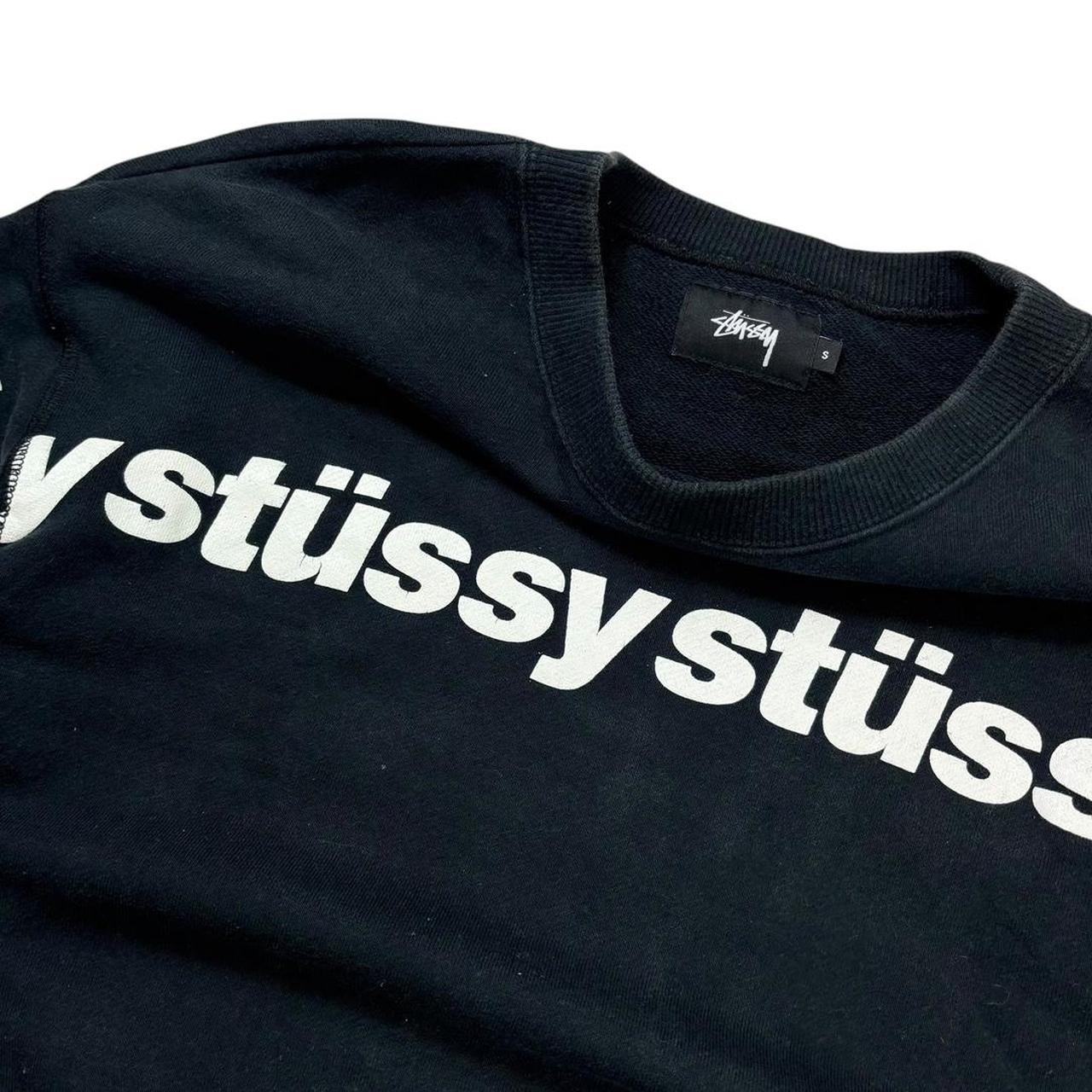 Stussy repeat spellout pullover sweatshirt (S)