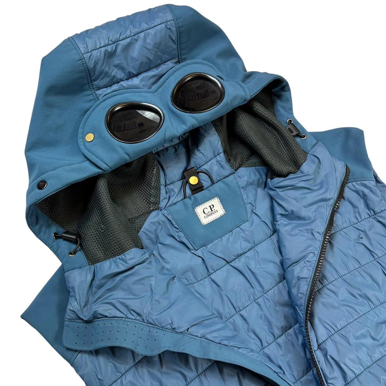 CP company blue goggle down gilet (XXL)