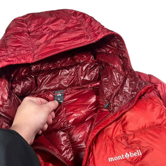 Montbell two tone red down puffer jacket (M)