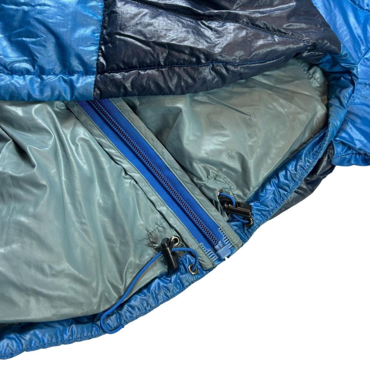 Montbell two tone blue down puffer jacket (XL)