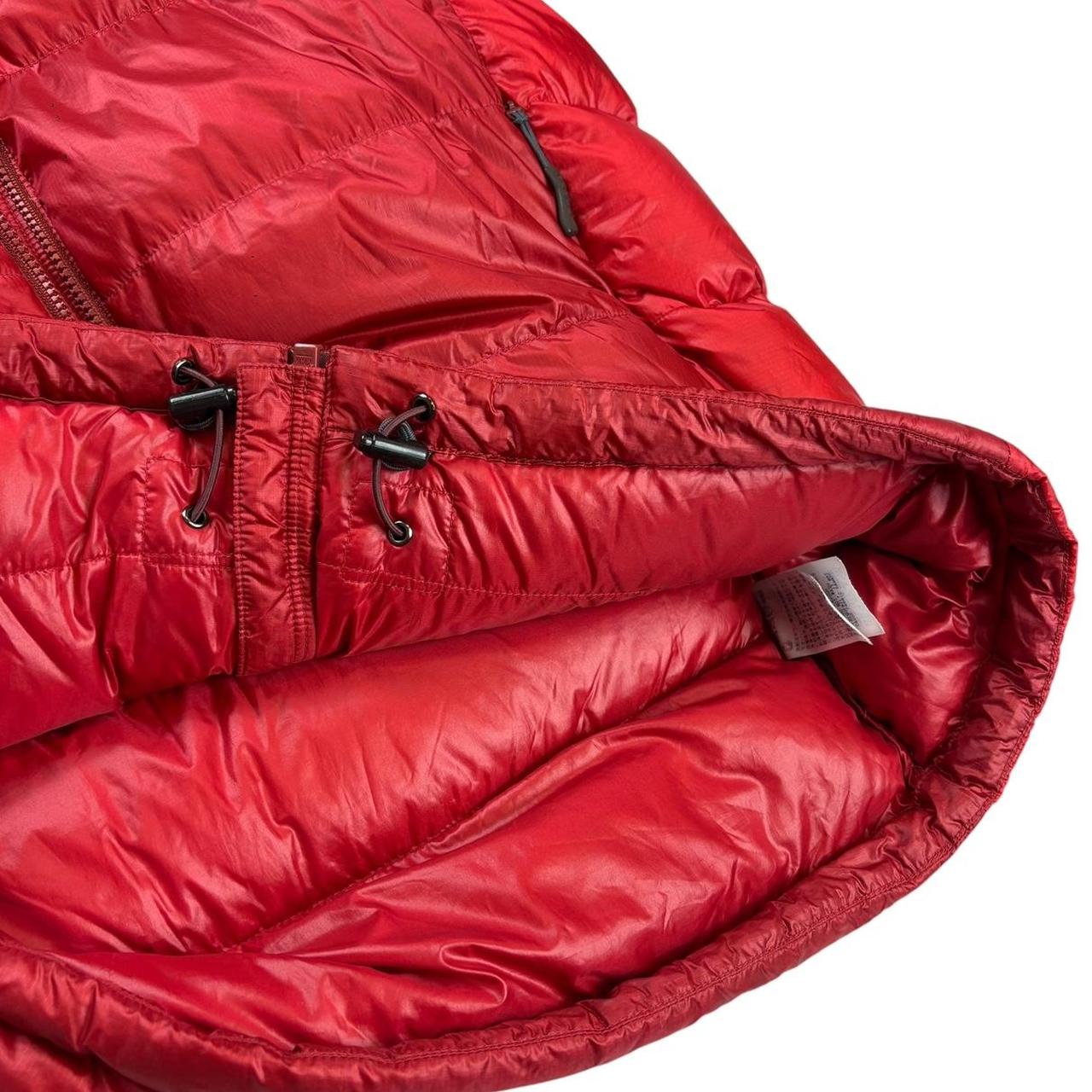 Montbell two tone red down puffer jacket (S)