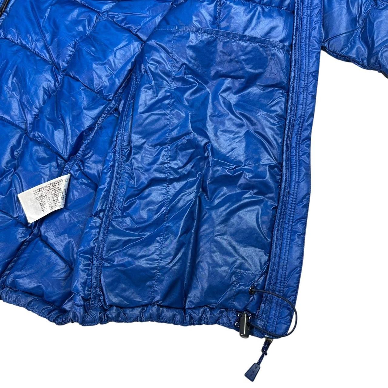 Montbell two tone blue superior square stitch down puffer jacket (S)