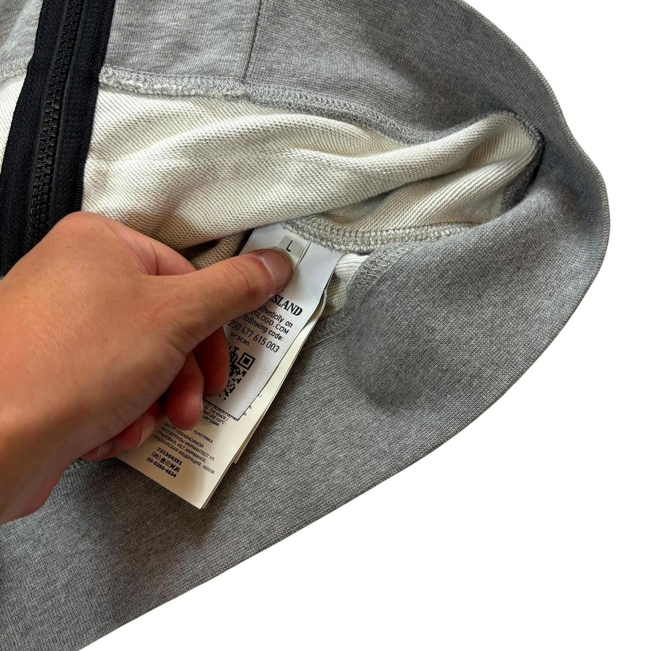 Stone island grey zip up hoodie (L)