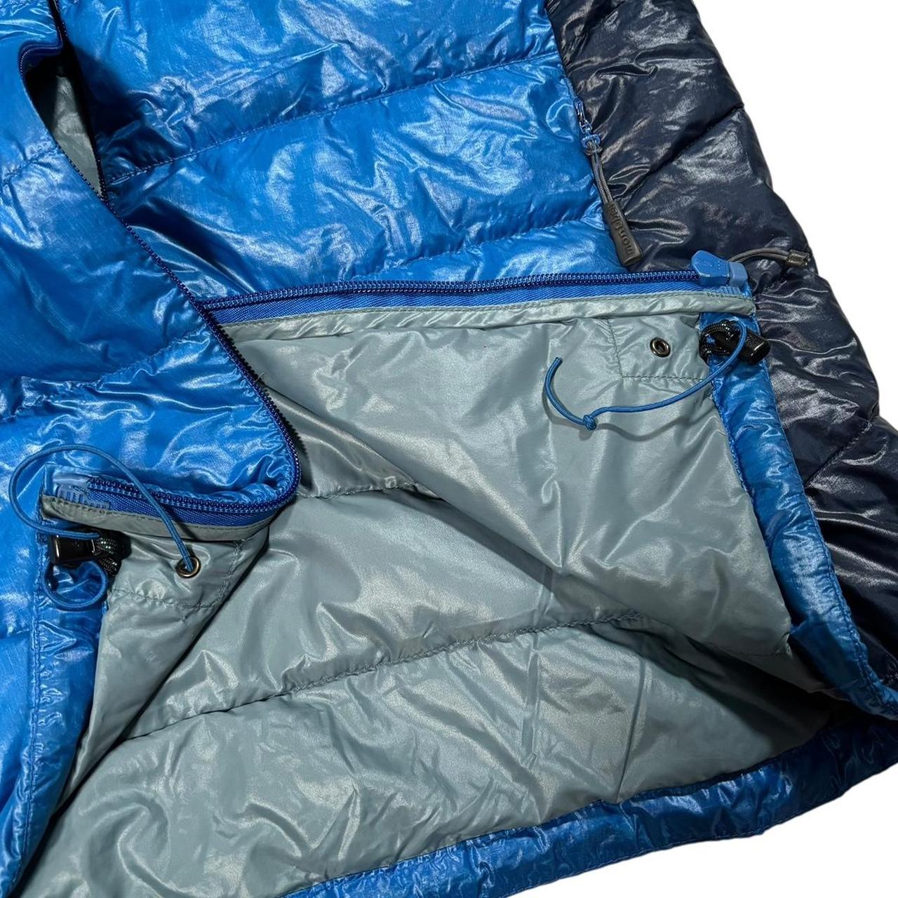 Montbell two tone blue down puffer jacket