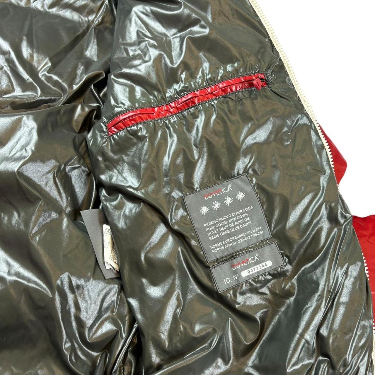 Duvetica full zip red down puffer jacket (S)