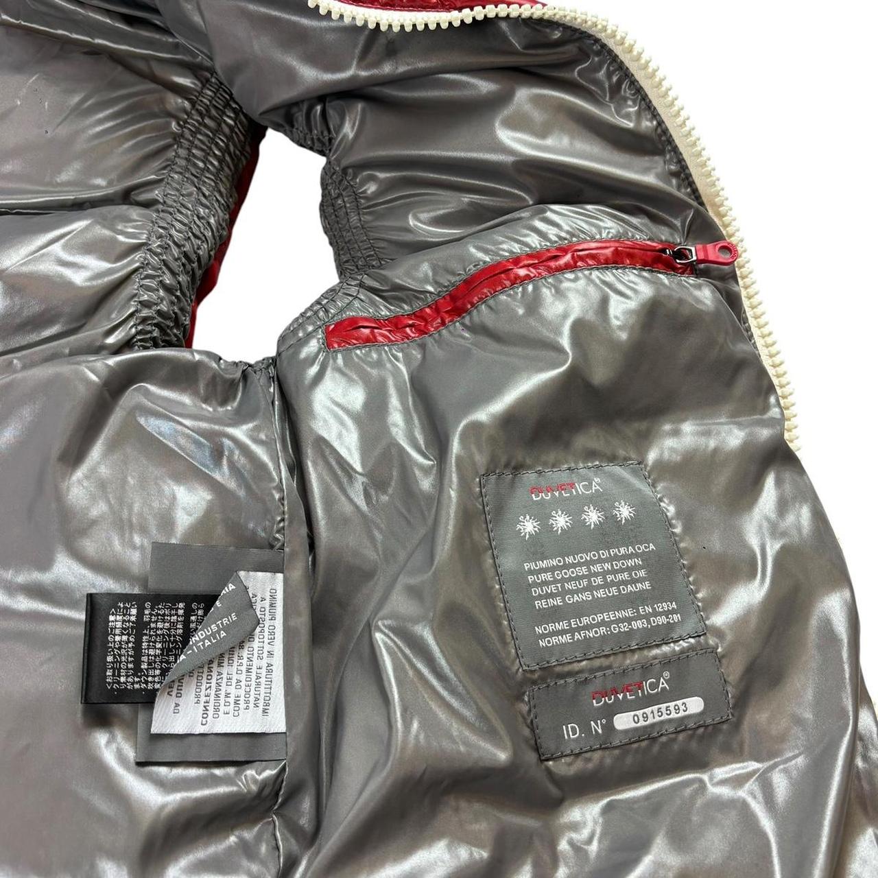 Duvetica red down gilet (S)